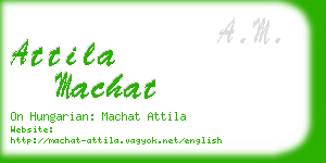 attila machat business card